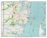Port Penn and Reedy Island 1948 - Custom USGS Old Topo Map - Delaware