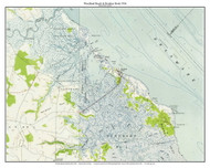 Woodland Beach and Bombay Hook 1956 - Custom USGS Old Topo Map - Delaware