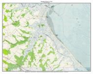 Slaughter Beach 1955 - Custom USGS Old Topo Map - Delaware