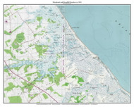 Primehook Beach and Broadkill Beach 1954 - Custom USGS Old Topo Map - Delaware