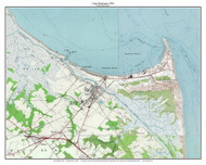 Cape Henlopen 1954 - Custom USGS Old Topo Map - Delaware