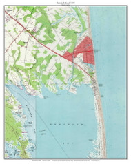 Rehoboth Beach  1954 - Custom USGS Old Topo Map - Delaware