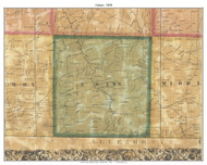 Adams Township, Pennsylvania 1858 Old Town Map Custom Print - Butler Co.