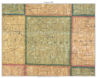 Concord Township, Pennsylvania 1858 Old Town Map Custom Print - Butler Co.