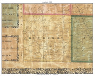 Cranberry Township, Pennsylvania 1858 Old Town Map Custom Print - Butler Co.