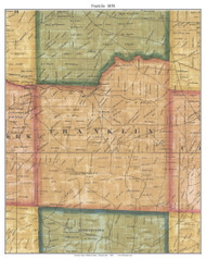 Franklin Township, Pennsylvania 1858 Old Town Map Custom Print - Butler Co.