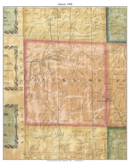 Jackson Township, Pennsylvania 1858 Old Town Map Custom Print - Butler Co.