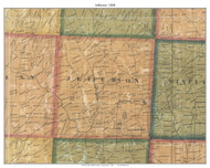 Jefferson Township, Pennsylvania 1858 Old Town Map Custom Print - Butler Co.