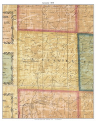Lancaster Township, Pennsylvania 1858 Old Town Map Custom Print - Butler Co.