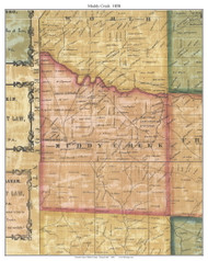 Muddy Creek Township, Pennsylvania 1858 Old Town Map Custom Print - Butler Co.