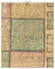 Parker Township, Pennsylvania 1858 Old Town Map Custom Print - Butler Co.