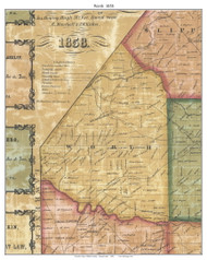 Worth Township, Pennsylvania 1858 Old Town Map Custom Print - Butler Co.