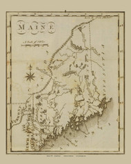 Maine 1795 Scott - Old State Map Reprint