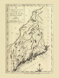 Maine 1796 Reid - Old State Map Reprint