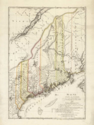 Maine 1798 Sotzmann - Old State Map Reprint