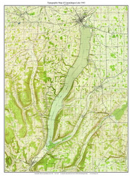 Canandaigua Lake 1943 - Custom USGS Old Topo Map - New York - Finger Lakes