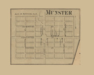 Munster Village, Pennsylvania 1867 Old Town Map Custom Print - Cambria Co.