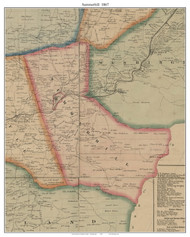 Summerhill  Township, Pennsylvania 1867 Old Town Map Custom Print - Cambria Co.
