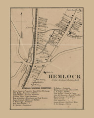 Hemlock  Washington Township, Pennsylvania 1867 Old Town Map Custom Print - Cambria Co.