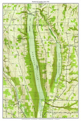 Hemlock Lake 1942 - Custom USGS Old Topo Map - New York - Finger Lakes