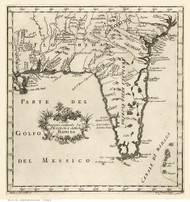 Florida 1763 Italian Text - Old State Map Reprint