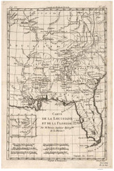 Florida 1780 Bonne - Old State Map Reprint