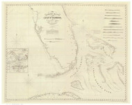 Florida 1827 Gauld - Old State Map Reprint