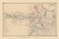Arlington Village, Massachusetts 1875 Old Town Map Reprint - Middlesex Co.