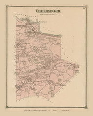 Chelmsford, Massachusetts 1875 Old Town Map Reprint - Middlesex Co.