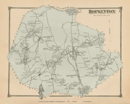 Hopkinton, Massachusetts 1875 Old Town Map Reprint - Middlesex Co.