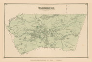 Marlborough, Massachusetts 1875 Old Town Map Reprint - Middlesex Co.