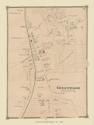 Greenwood - Wakefield, Massachusetts 1875 Old Town Map Reprint - Middlesex Co.