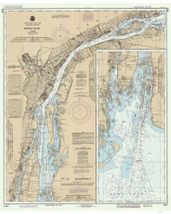Detroit River 1991 Detroit & St Clair Rivers Harbor Chart Reprint 41