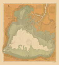 Lake St Clair 1903 Detroit & St Clair Rivers Harbor Chart Reprint 42