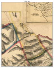Curtin Township, Pennsylvania 1861 Old Town Map Custom Print - Centre Co.