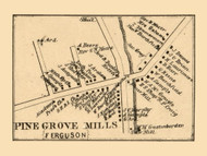Pine Grove Mills Village  Ferguson Township, Pennsylvania 1861 Old Town Map Custom Print - Centre Co.