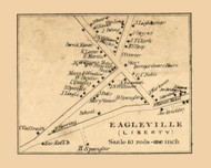 Eagleville  Liberty Township, Pennsylvania 1861 Old Town Map Custom Print - Centre Co.