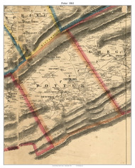 Potter Township, Pennsylvania 1861 Old Town Map Custom Print - Centre Co.