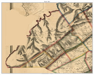 Rush Township, Pennsylvania 1861 Old Town Map Custom Print - Centre Co.