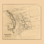 Bellefonte Village Only  Spring Township, Pennsylvania 1861 Old Town Map Custom Print - Centre Co.
