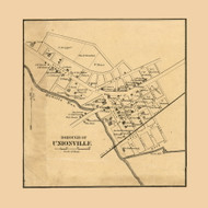 Unionville Borough, Pennsylvania 1861 Old Town Map Custom Print - Centre Co.