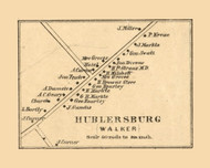 Hublersburg Village  Walker Township, Pennsylvania 1861 Old Town Map Custom Print - Centre Co.
