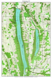 Hemlock Lake 1964 - Custom USGS Old Topo Map - New York - Finger Lakes