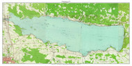 Oneida Lake 1957 - Custom USGS Old Topo Map - New York - Finger Lakes