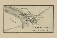 Liberty Village  Dunstable Township, Pennsylvania 1862 Old Town Map Custom Print - Clinton Co.