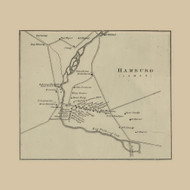 Hamburg Village  Lamar Township, Pennsylvania 1862 Old Town Map Custom Print - Clinton Co.
