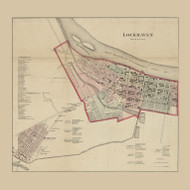 Lock Haven Borough, Pennsylvania 1862 Old Town Map Custom Print - Clinton Co.