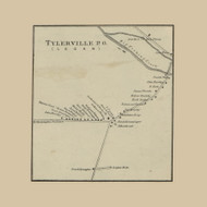 Tylerville PO  Logan Township, Pennsylvania 1862 Old Town Map Custom Print - Clinton Co.