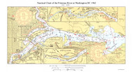 Potomac River at Washington DC 1962 - Old Map Nautical Chart AC Harbors 101-4 - Chesapeake Bay