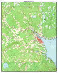 Belfast & Bayside 1974 - Custom USGS Old Topo Map - Maine